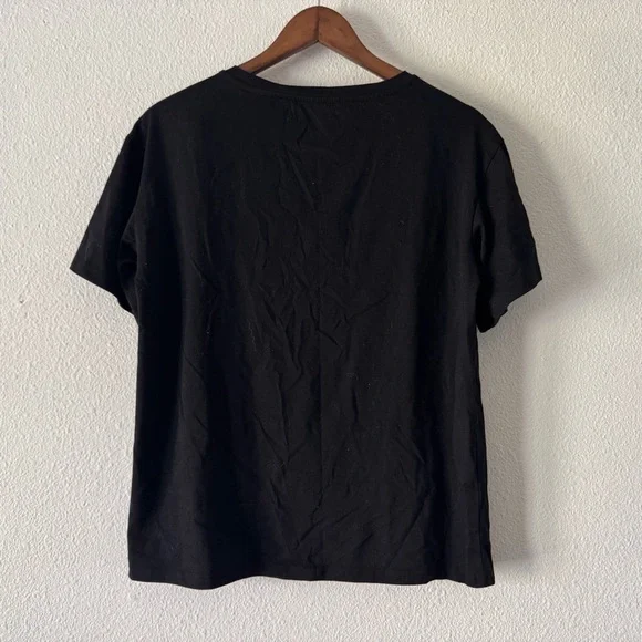 Black Butterfly Graphic Tee Butterflies in My Stomach Large Whimsy Y2K Vibe Boho - Picture 7 of 8